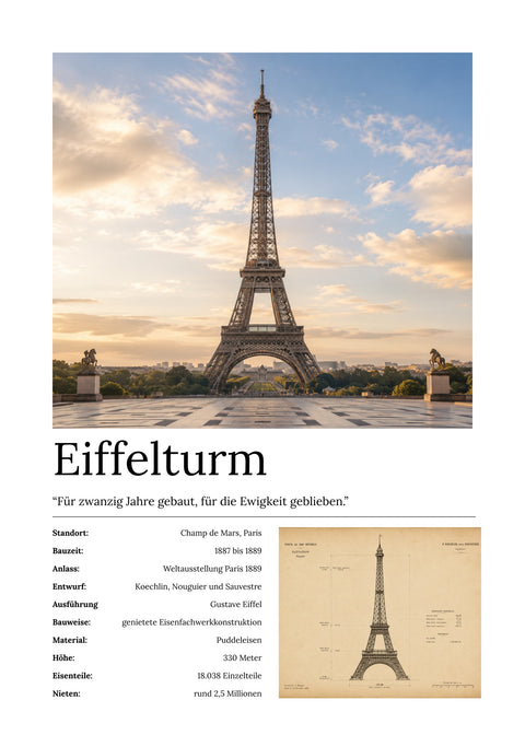 Eiffelturm Wandbild