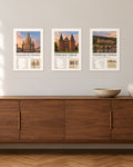 Deutsche Wahrzeichen Bundle – 3er-Set Wandbilder – 30 × 42 cm ohne Rahmen – Raumansicht – Art Bros