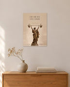 Lift Heavy. Live Light – Gewichtheberin Poster – 30 × 42 cm ohne Rahmen – Raumansicht – Art Bros