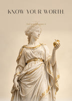 Know Your Worth – Goldener Apfel Poster – Art Bros