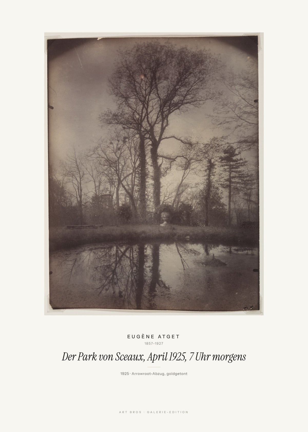 Der Park von Sceaux, April 1925, 7 Uhr morgens – Eugène Atget – Kunstdruck – Art Bros