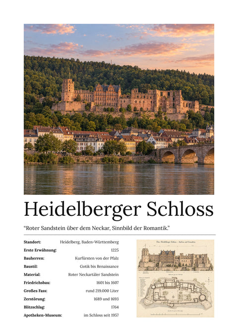 Heidelberger Schloss Wandbild