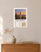 Chrysler Building Wandbild – 30 × 42 cm ohne Rahmen – Raumansicht – Art Bros