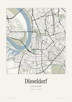 Düsseldorf Stadtplan – Wandbild – Art Bros
