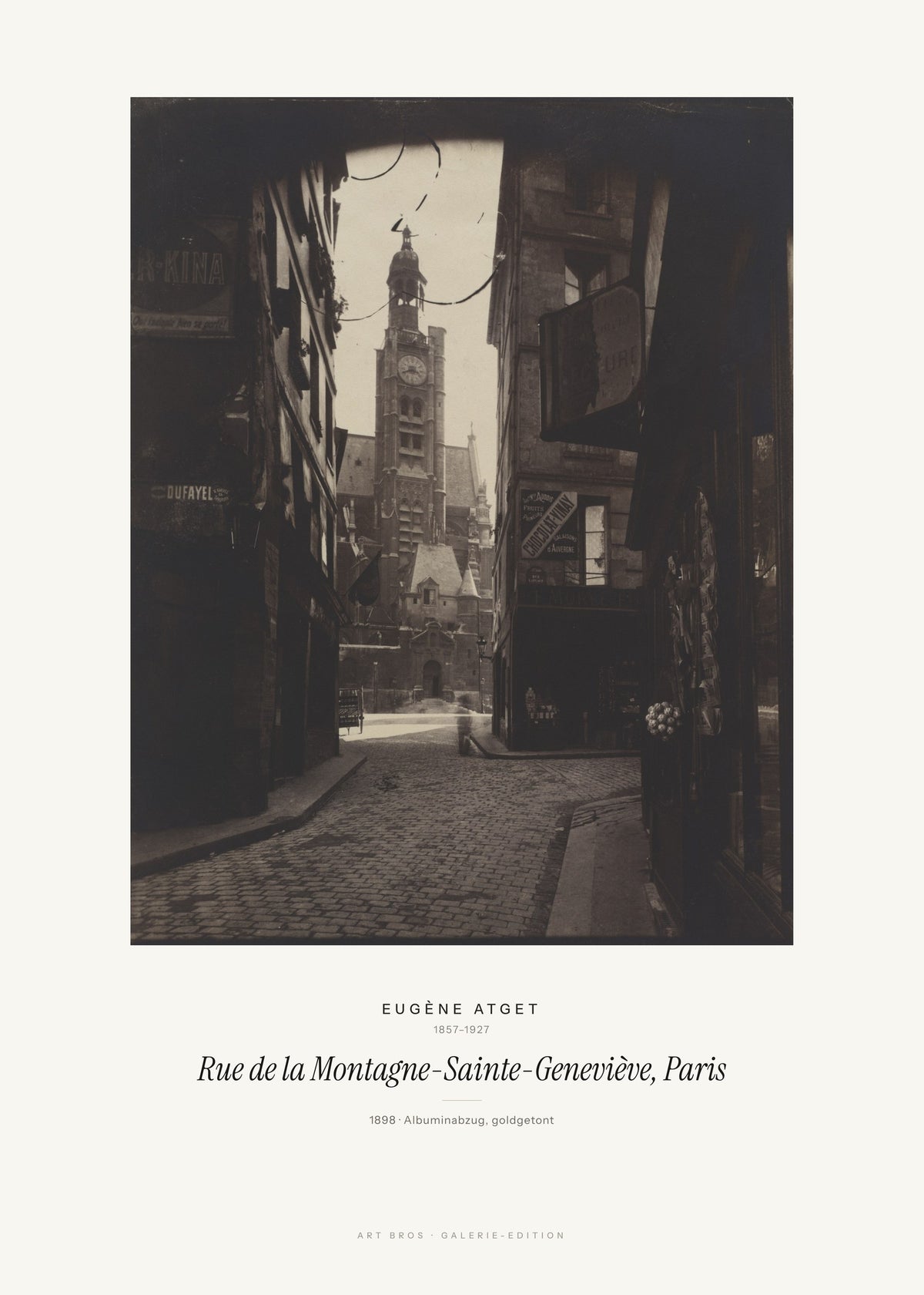 Rue de la Montagne-Sainte-Geneviève, Paris – Eugène Atget – Kunstdruck – Art Bros