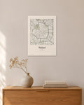 Mailand Stadtplan – Wandbild – 30 × 42 cm ohne Rahmen – Raumansicht – Art Bros