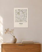 Mailand Stadtplan – Wandbild – 30 × 42 cm ohne Rahmen – Raumansicht – Art Bros