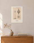 Berliner Fernsehturm Blueprint – 30 × 42 cm ohne Rahmen – Raumansicht – Art Bros