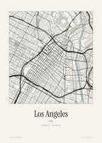 Los Angeles Stadtplan – Wandbild – Art Bros