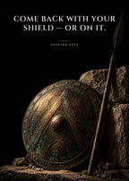 Come Back With Your Shield — Or on It – Spartanischer Schild Poster – Art Bros