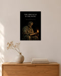 The Obstacle Is the Path – Schriftrolle Poster – 30 × 42 cm ohne Rahmen – Raumansicht – Art Bros