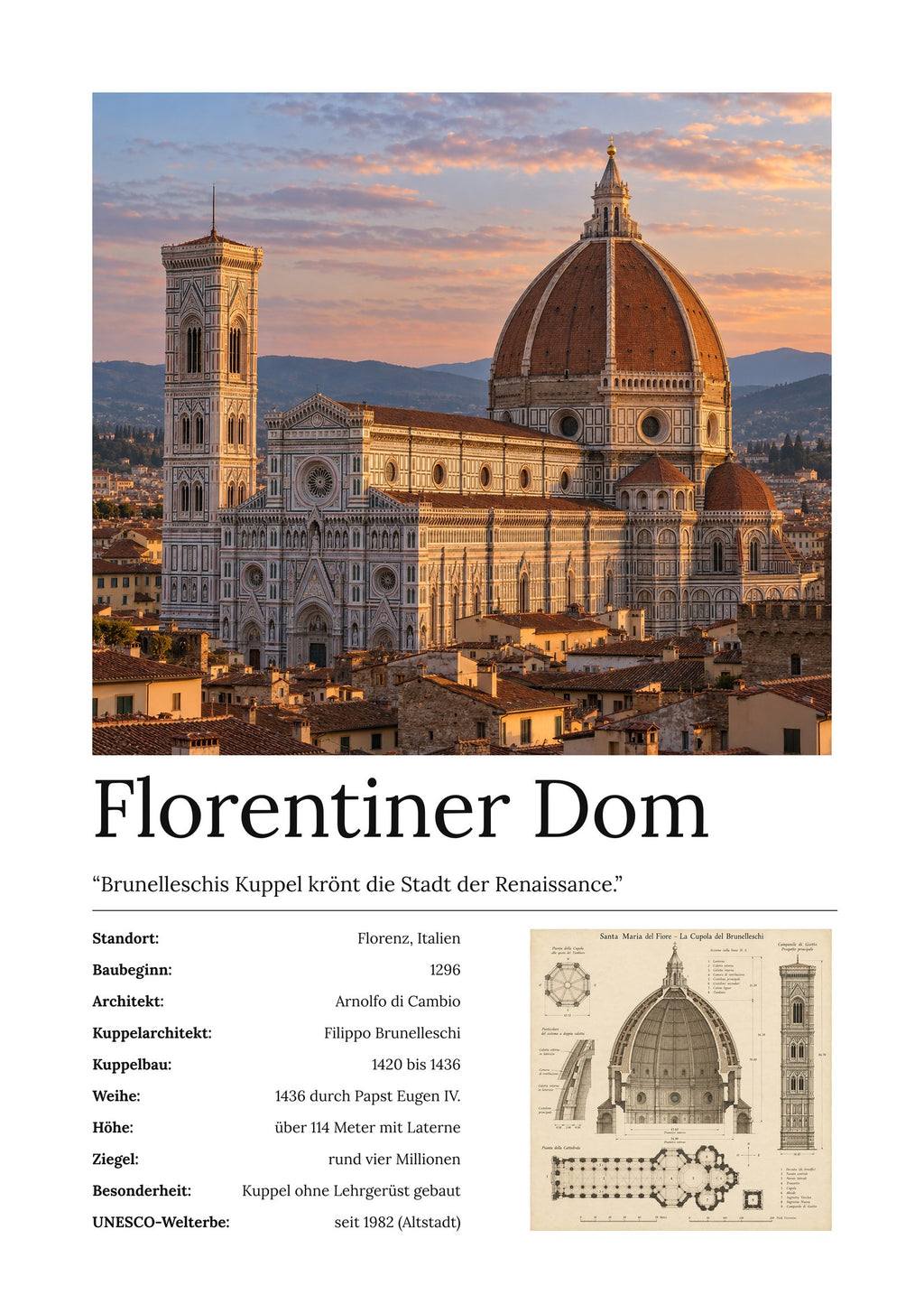 Florentiner Dom Wandbild – Kunstdruck – Art Bros