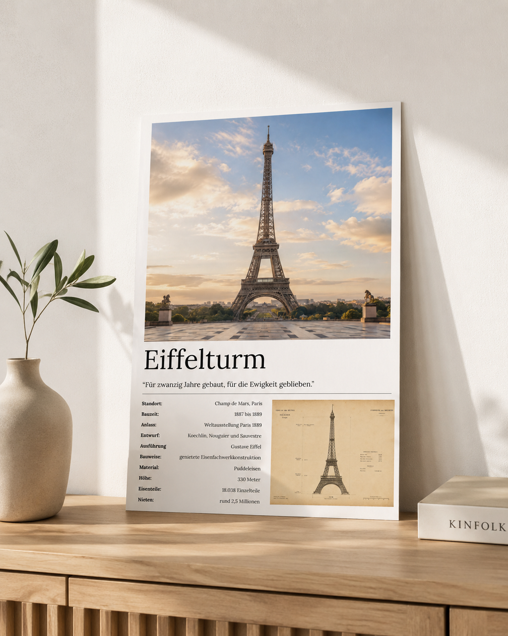 Eiffelturm Wandbild