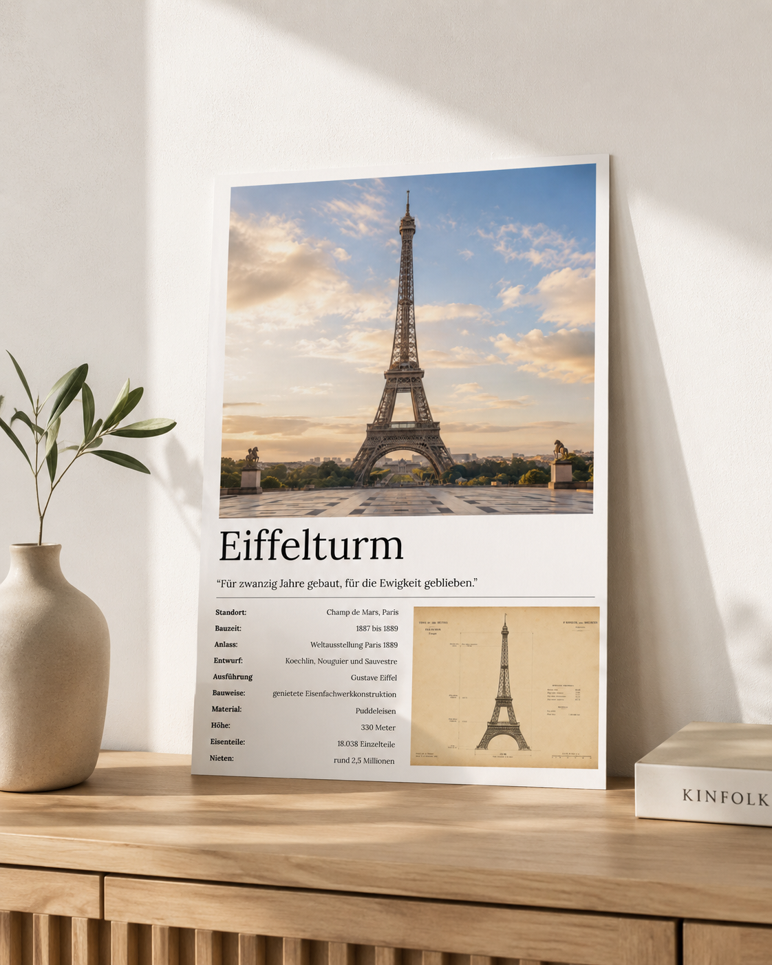 Eiffelturm Wandbild