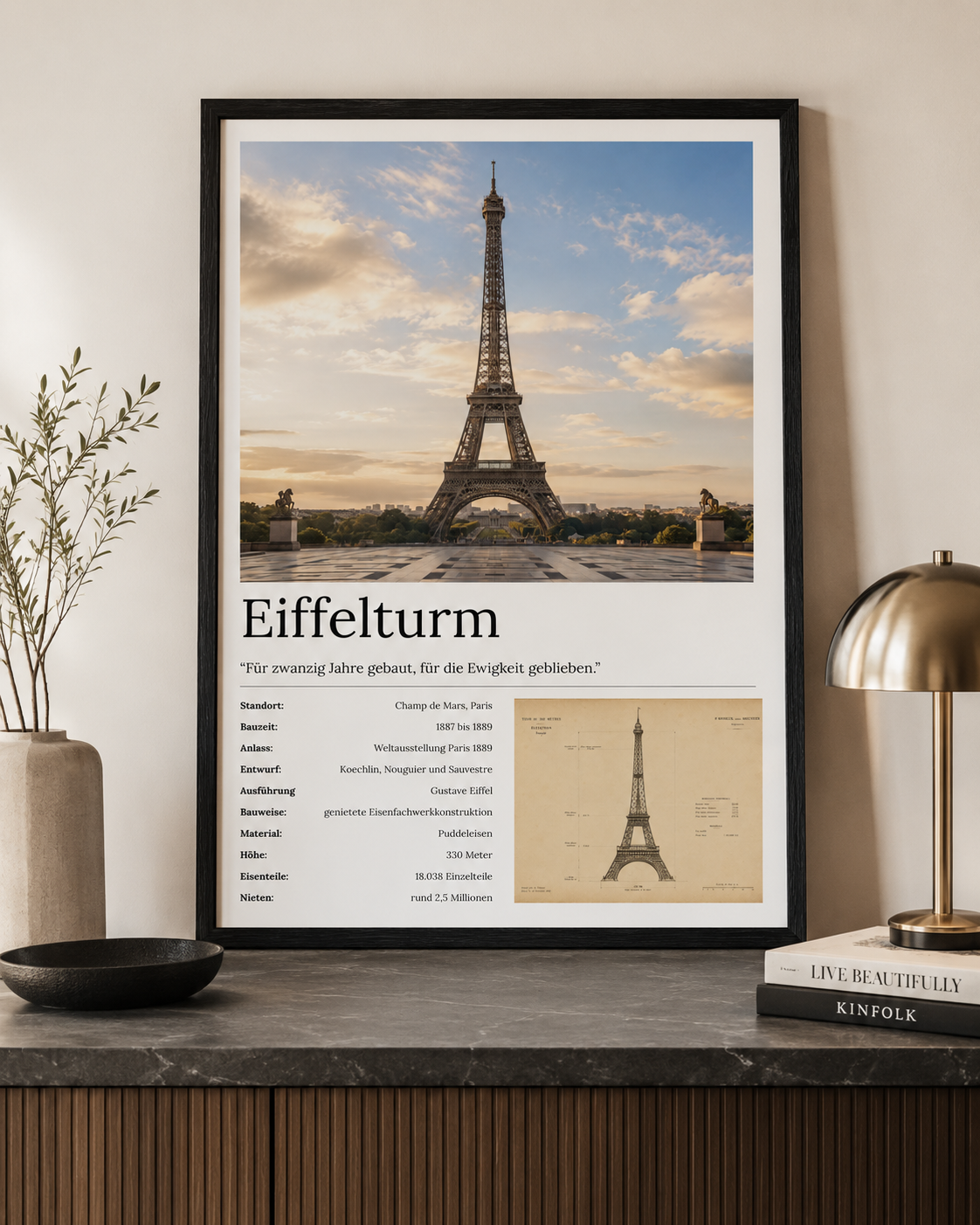 Eiffelturm Wandbild