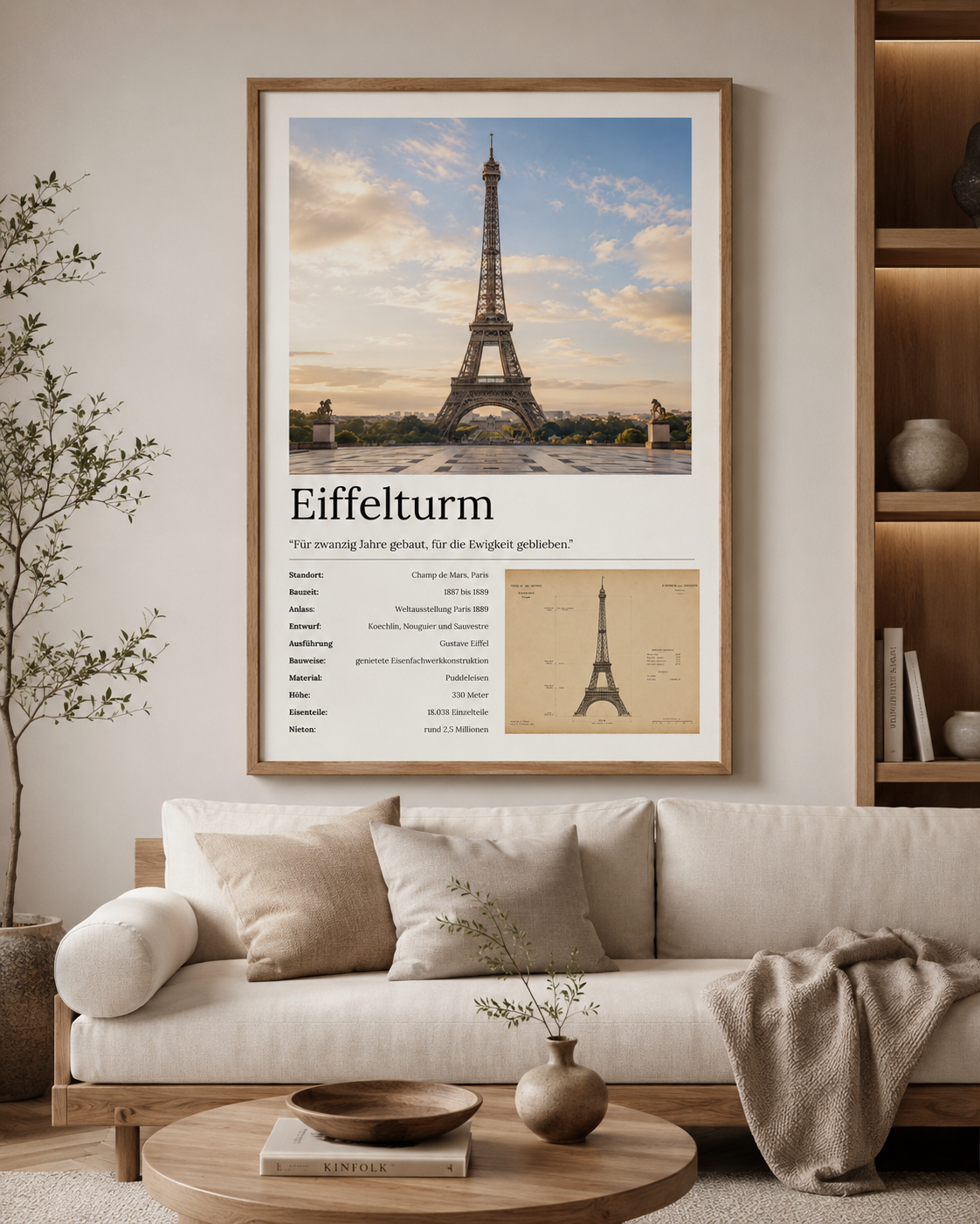 Eiffelturm Wandbild