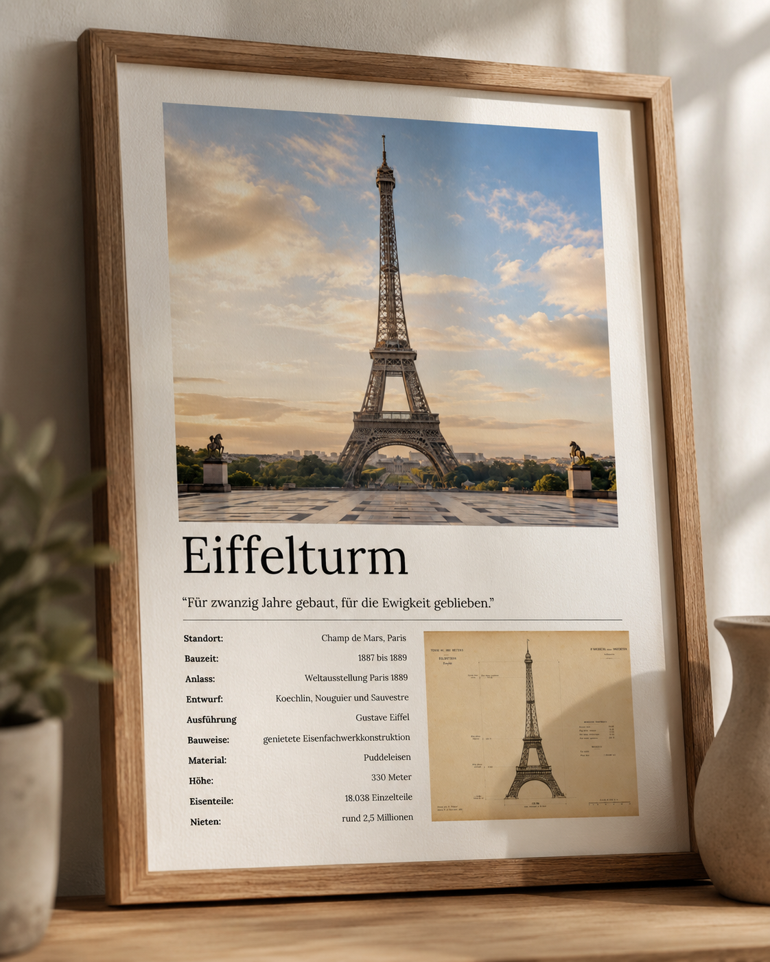 Eiffelturm Wandbild