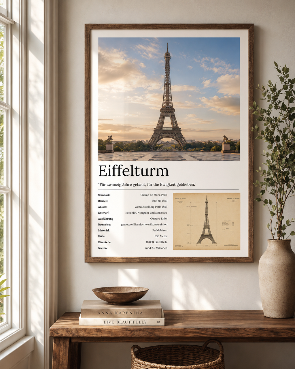 Eiffelturm Wandbild