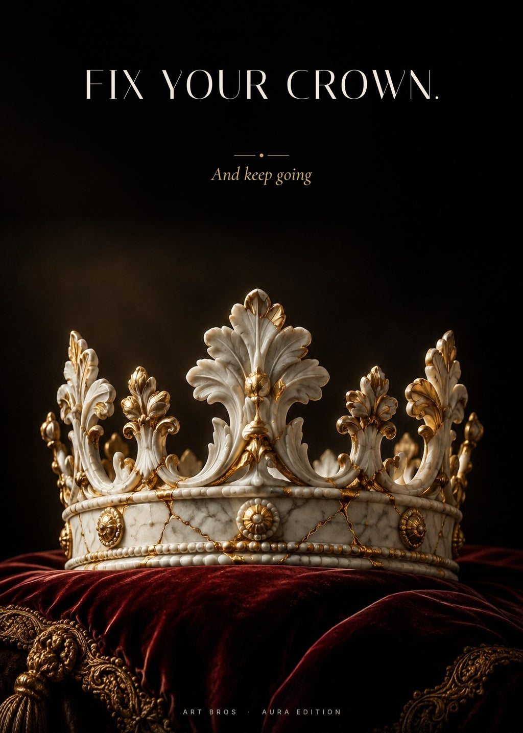 Fix Your Crown – Krone mit Rissen Poster – Art Bros