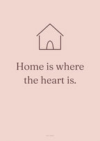Spruch-Poster Home is where the heart is – Art Bros