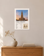 Ulmer Münster Wandbild – 30 × 42 cm ohne Rahmen – Raumansicht – Art Bros