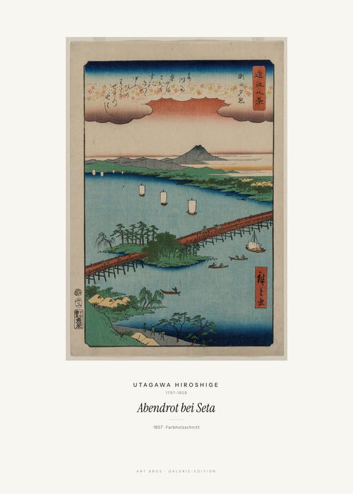 Abendrot bei Seta – Utagawa Hiroshige – Kunstdruck – Art Bros