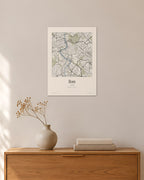 Rom Stadtplan – Wandbild – 30 × 42 cm ohne Rahmen – Raumansicht – Art Bros