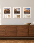 Rom Bundle – 3er-Set Wandbilder – 30 × 42 cm ohne Rahmen – Raumansicht – Art Bros