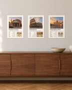 Rom Bundle – 3er-Set Wandbilder – 30 × 42 cm ohne Rahmen – Raumansicht – Art Bros