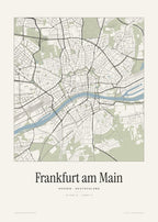 Frankfurt am Main Stadtplan – Wandbild – Kunstdruck – Art Bros
