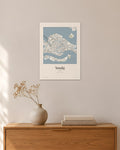Venedig Stadtplan – Wandbild – 30 × 42 cm ohne Rahmen – Raumansicht – Art Bros