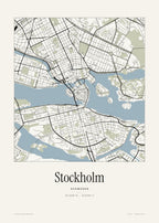 Stockholm Stadtplan – Wandbild – Art Bros