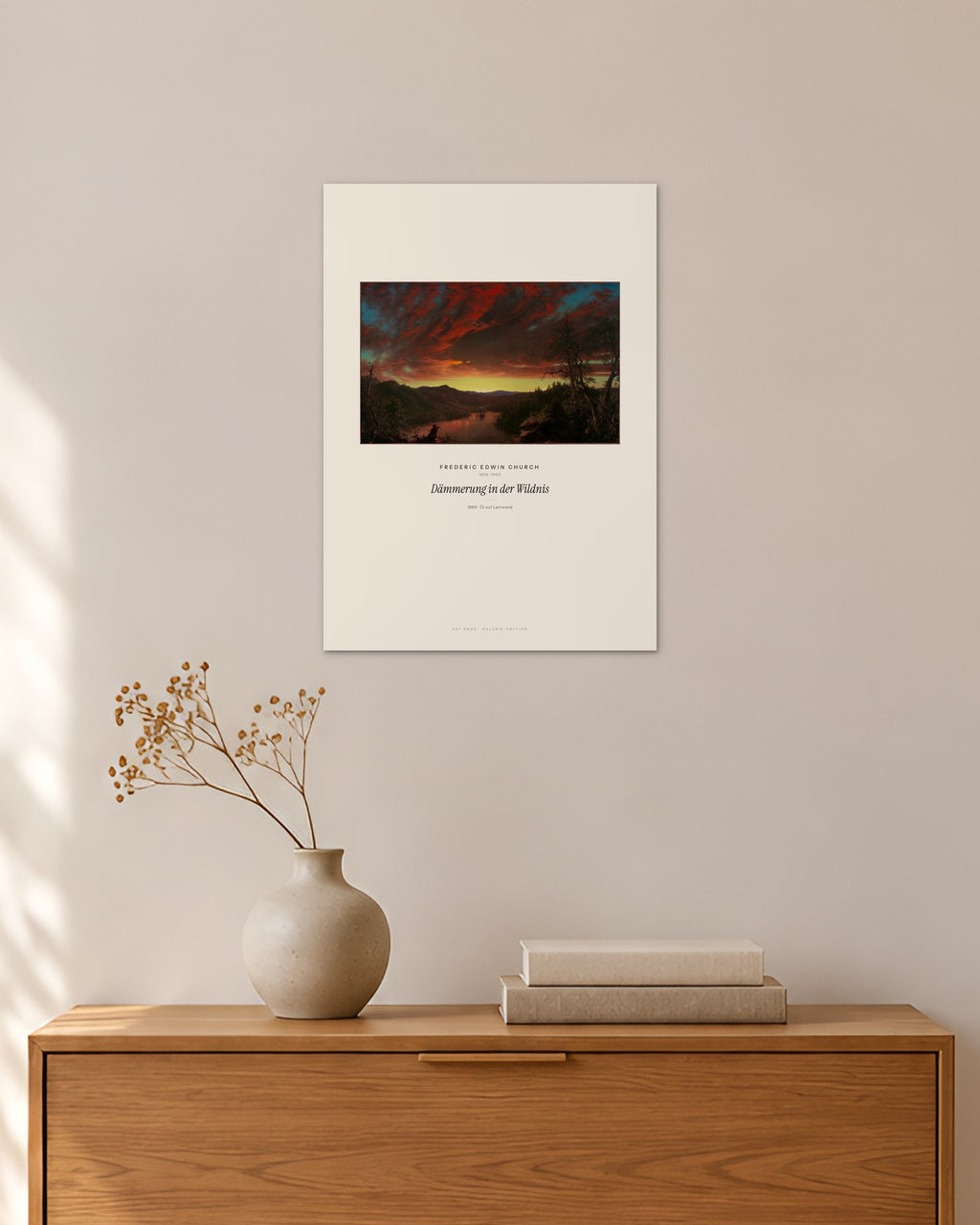 Dämmerung in der Wildnis – Frederic Edwin Church – 30 × 42 cm ohne Rahmen – Raumansicht – Art Bros