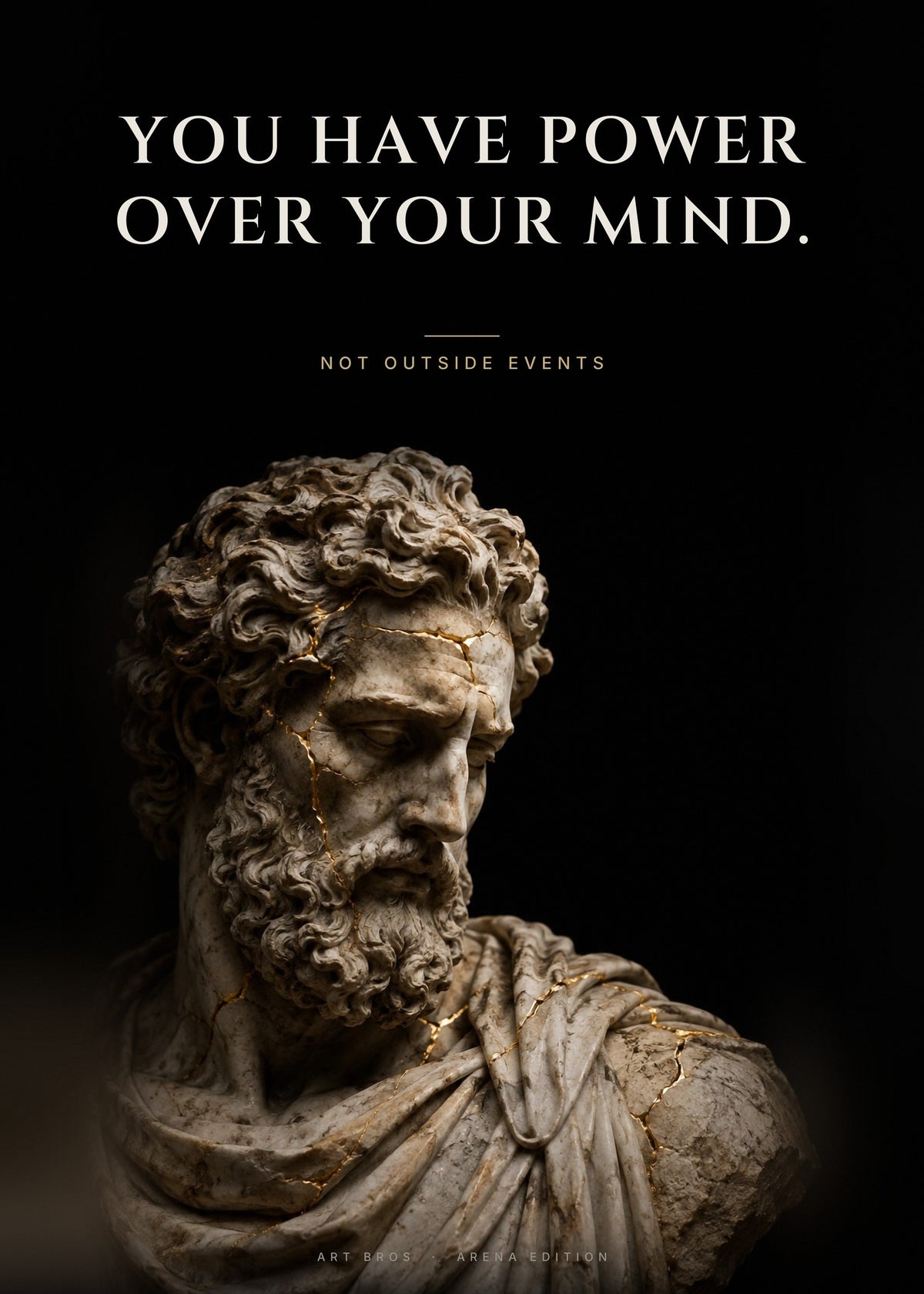 You Have Power Over Your Mind – Denkerkopf Poster – Art Bros