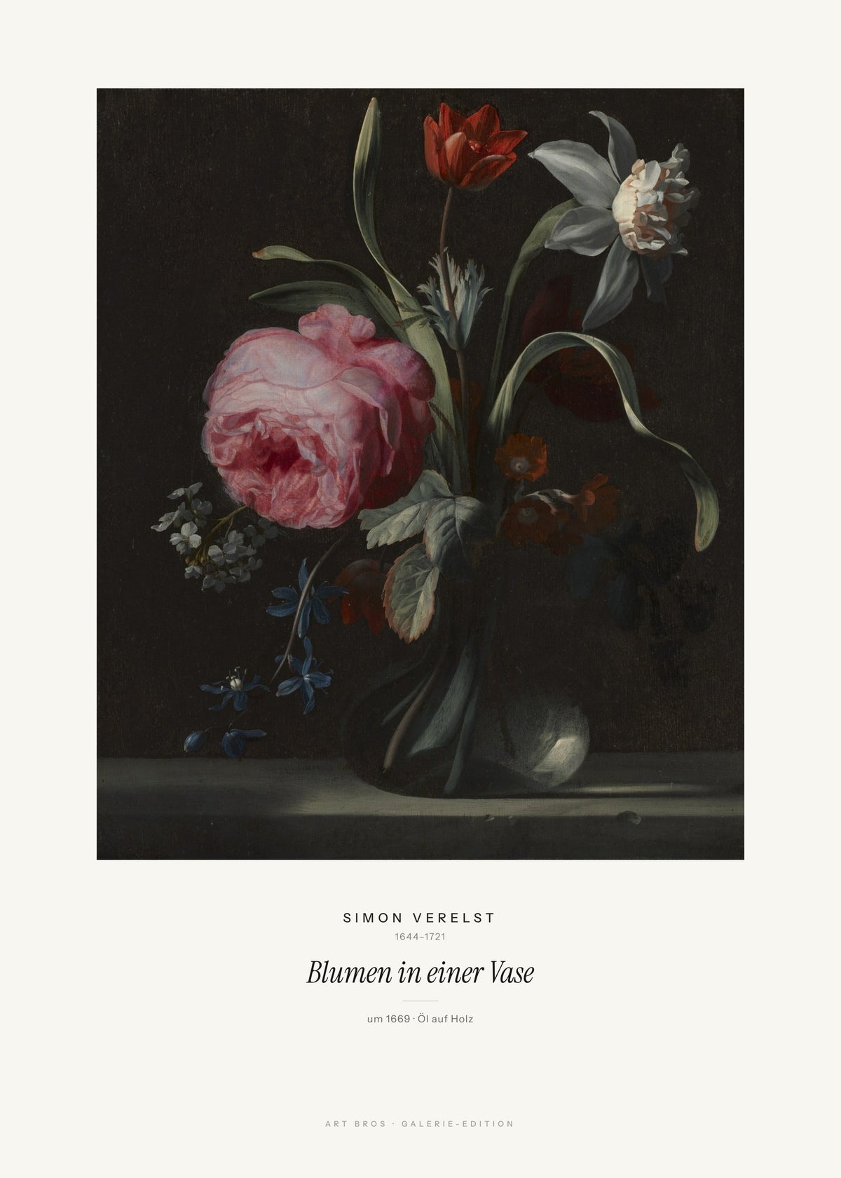 Blumen in einer Vase – Simon Verelst – Kunstdruck – Art Bros
