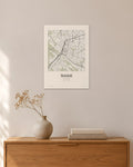 Bielefeld Stadtplan – Wandbild – 30 × 42 cm ohne Rahmen – Raumansicht – Art Bros