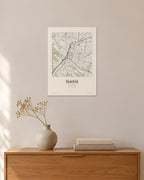 Bielefeld Stadtplan – Wandbild – 30 × 42 cm ohne Rahmen – Raumansicht – Art Bros