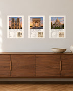 Paris Bundle – 3er-Set Wandbilder – 30 × 42 cm ohne Rahmen – Raumansicht – Art Bros