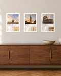 Weltstädte Bundle – 3er-Set Wandbilder – 30 × 42 cm ohne Rahmen – Raumansicht – Art Bros