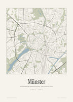 Münster Stadtplan – Wandbild – Kunstdruck – Art Bros