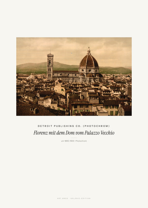 Florenz mit dem Dom vom Palazzo Vecchio – Detroit Publishing Co. (Photochrom)