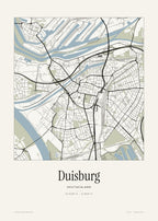 Duisburg Stadtplan – Wandbild – Art Bros