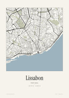Lissabon Stadtplan – Wandbild – Art Bros