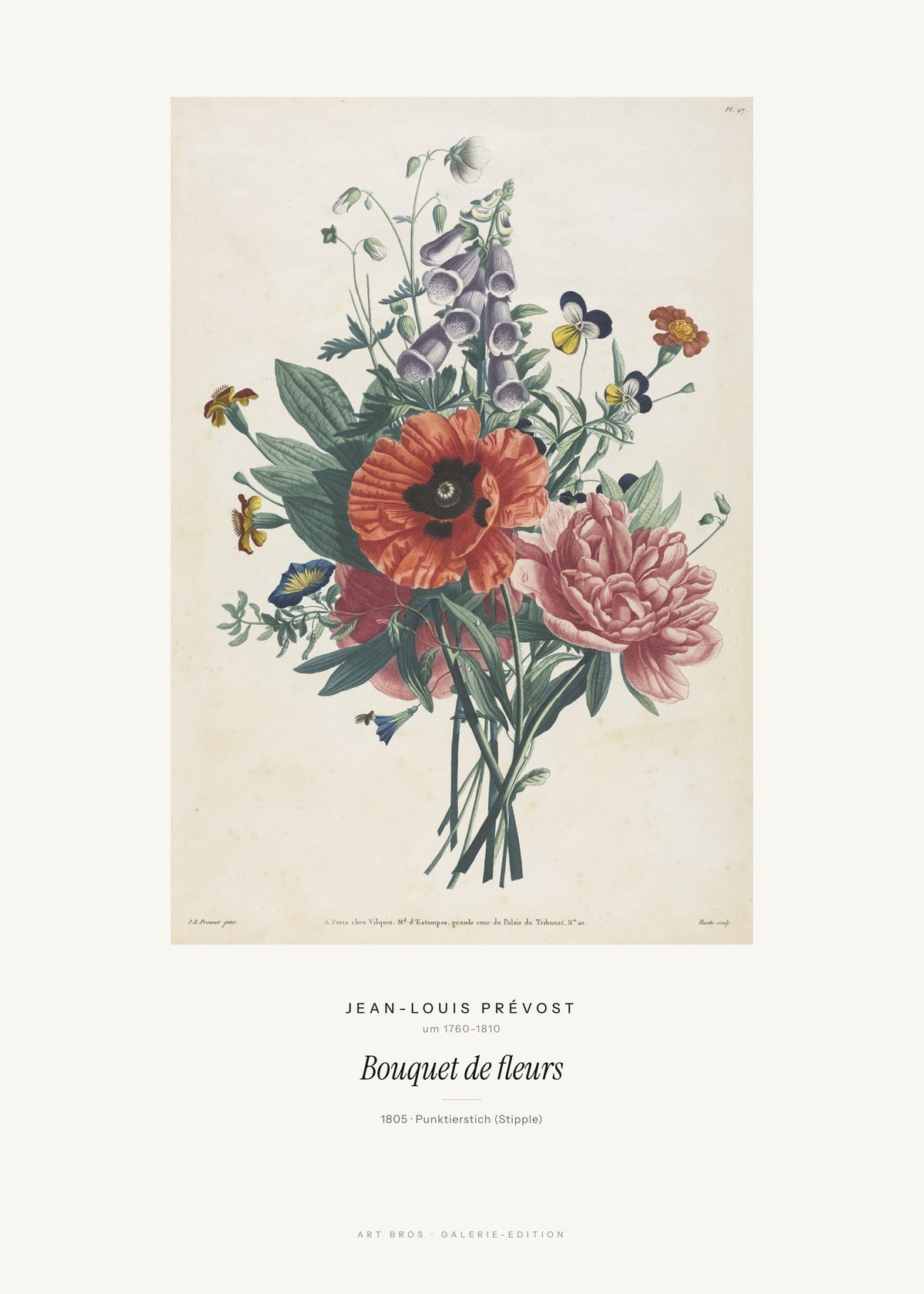 Bouquet de fleurs – Jean-Louis Prévost – Kunstdruck – Art Bros