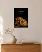 Compound Interest – Antike Münzen Poster – 30 × 42 cm ohne Rahmen – Raumansicht – Art Bros