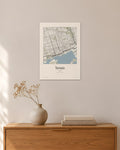 Toronto Stadtplan – Wandbild – 30 × 42 cm ohne Rahmen – Raumansicht – Art Bros