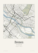 Bremen Stadtplan – Wandbild – Art Bros