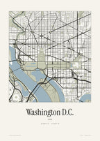Washington D.C. Stadtplan – Wandbild – Art Bros