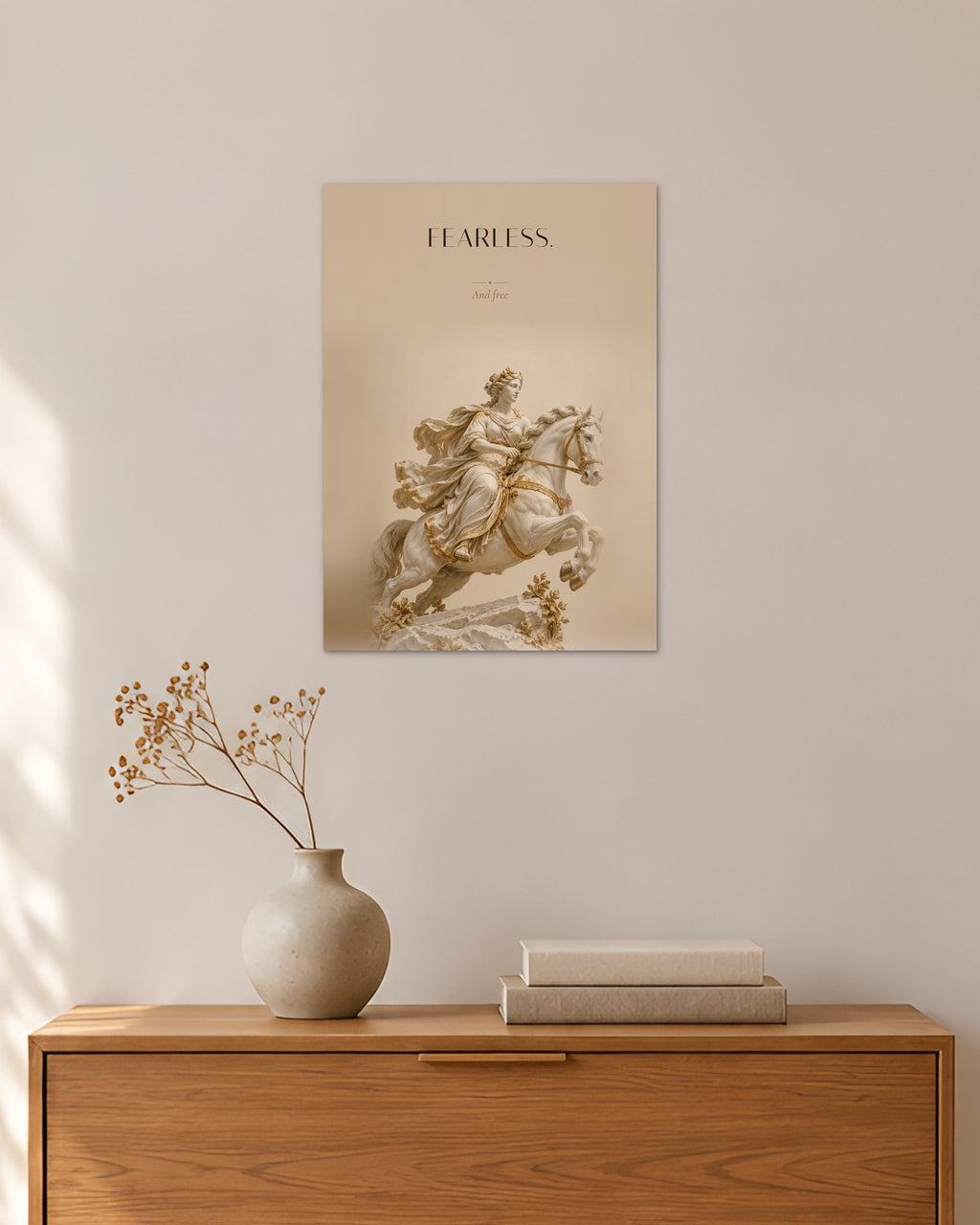 Fearless – Reiterin Poster – 30 × 42 cm ohne Rahmen – Raumansicht – Art Bros