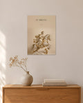 Fearless – Reiterin Poster – 30 × 42 cm ohne Rahmen – Raumansicht – Art Bros